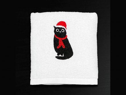 Set de 2 Toallas – Gatito Navideño III