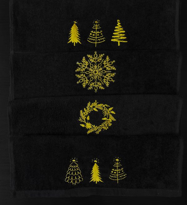 Toallas Navidad Dorada Colección completa (4 toallas 60x40) - Imagen 2