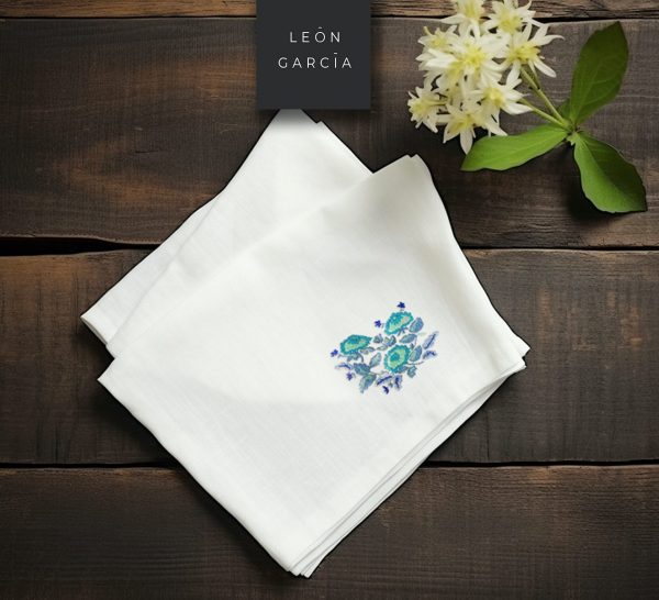 Colección Flores de Mayo Azules (4 servilletas) - Imagen 5