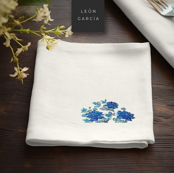 Colección Flores de Mayo Azules (4 servilletas) - Imagen 6