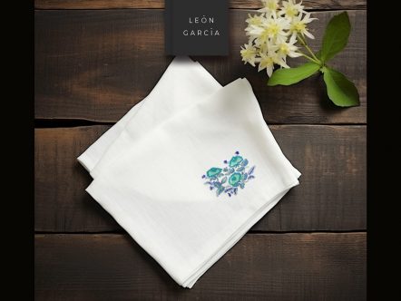 Servilleta Flor de Mayo azul (4 servilletas)