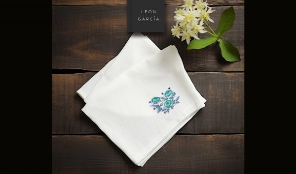 Servilleta Flor de Mayo azul (4 servilletas)