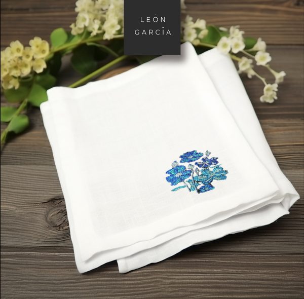 Colección Flores de Mayo Azules (4 servilletas) - Imagen 7