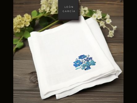 Servilleta Flor de Mayo azul (4 servilletas)