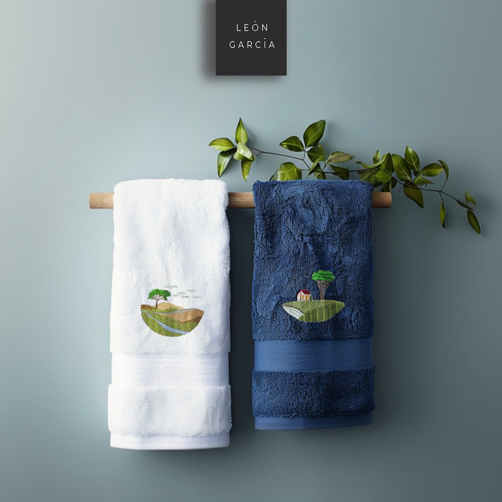 Set de 4 Toallas grandes Colección Paisajes  (140x70 cm)