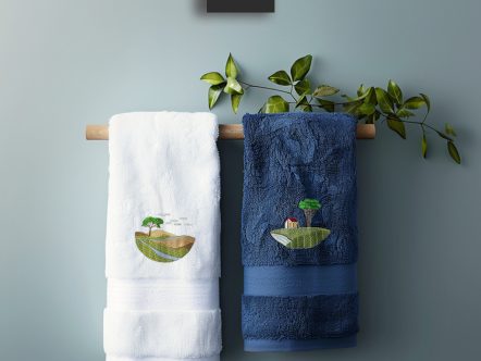 Set de 4 Toallas grandes Colección Paisajes  (140x70 cm)