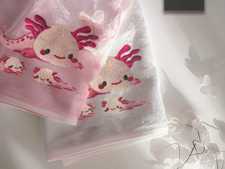 Toallas de baño Familia Ajolote. 2 piezas (140x70cm)