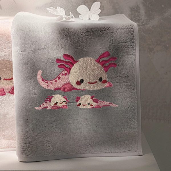 Toallas de baño Familia Ajolote. 2 piezas (140x70cm) - Imagen 2