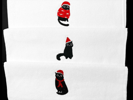Colección Completa – Gatitos Navideños (4 Toallas)