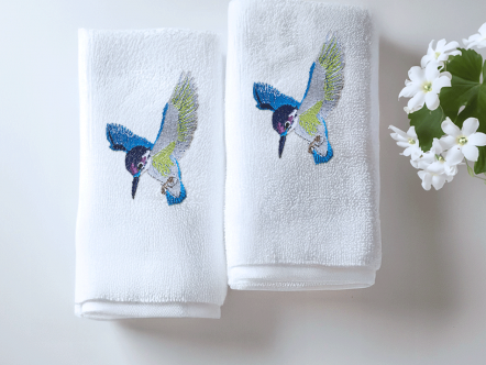 Toalla Colibrí I - 2 piezas 60x40cm
