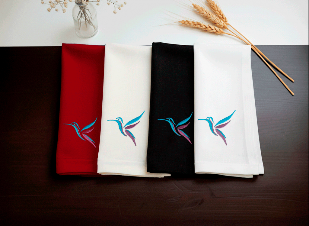 Colibrí Morado – Set de 12 Servilletas