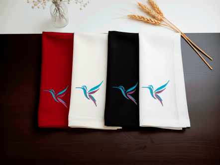 Colibrí Morado – Set de 12 Servilletas